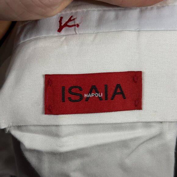 Isaia Pants Mens 38x32 Blue Classic Fit Dress Slacks Super 130s Wool Italy - Picture 3 of 12